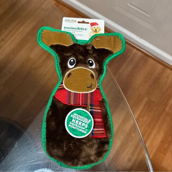 Outward Hound Holiday INVINCIBLE MOOSE Dog Toy - Picture 3 of 6